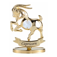 Позолоченная фигурка «Козерог» с кристаллами Сваровски, 24 карата